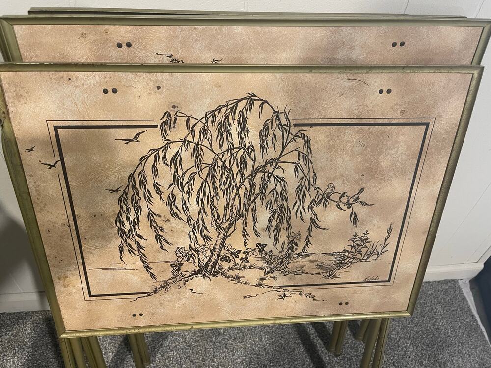 Vintage MCM Lavada tv tray tables